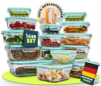 uandu home Frischhaltedose Glasbehälter mit Deckel, Frischhaltedosen Glas mit Deckel, (glasdosen mit deckel set, glas tupper mit deckel, glass food container, frischhaltedosen mit deckel glas, glasdose mit deckel, Borosilikatglas mit Deckel, Meal prep ...