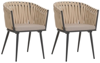 MCW Gartenstuhl MCW-N38-O (1 St), Wasserabweisender Bezug aus Olefin