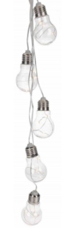 Seasonals LED-Lichterkette LED Glühbirnen Lichterkette 5er warmweiß Batteriebetrieb AX3001000