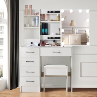 Schminktisch LED-Beleuchtung Spiegel Make-up Kosmetiktisch 3 Farben