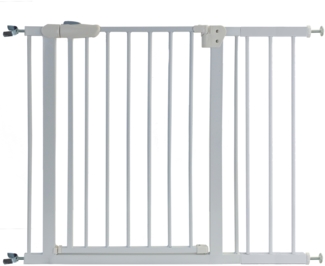 Treppenschutzgitter Absperrgitter weiß ohne Bohren für Sprossen 95-106cm