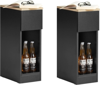 Daskoo Nachttisch Nachttisch 2er Set mit 1 Schublade für Boxspringbett Sofatisch