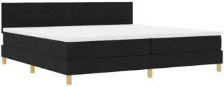 vidaXL Boxspringbett mit Matratze Schwarz 200 x 200 cm Stoff 3338869
