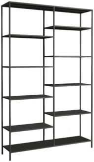 Dmora Bücherregal Dorgali, Büroregal, Mobiler Buchhalter, Bücherbrett, 120x30 h188 cm, Schiefer