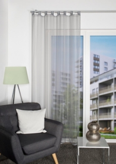 Home Basics Vorhang Schlaufenschal 49041 NESSI Transparentvoile, 245x135 cm, (2 St), Polyester