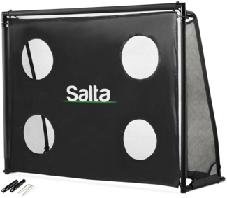 Salta 'Legend' Fußballtor mit Torwand, Stahlrahmen schwarz, 220x170 cm
