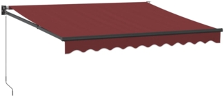 vidaXL Markise Manuell Weinrot 300x250 cm 3215298