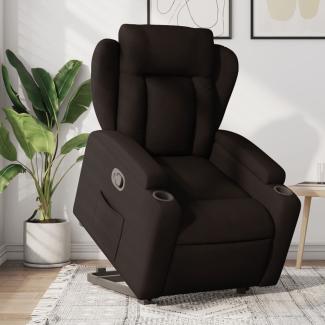 vidaXL Relaxsessel mit Aufstehhilfe Dunkelbraun Stoff 3204487