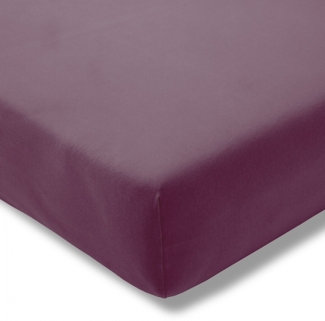 Estella Fein-Jersey Spannbettlaken Spannbetttuch 200 x 200 cm in vielen Farben aubergine