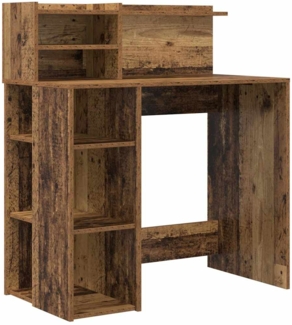 vidaXL Schreibtisch mit Regal Altholz 90 x 48 x 101,5 cm Holzwerkstoff 869528
