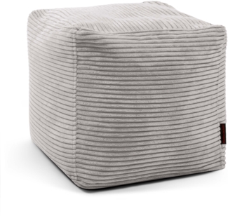 Sitzsack ‘Pouf Up!‘, Bezugstoff - Waves, 100% Polyester, White Grey, 40x45x45 cm cm.