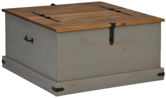 vidaXL Truhe HALDEN Grau 91x91x47 cm Massivholz Kiefer 4018407