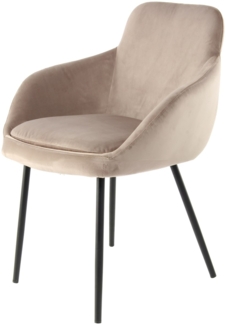 Stuhl Kekona 100 2er-Set Samt Taupe