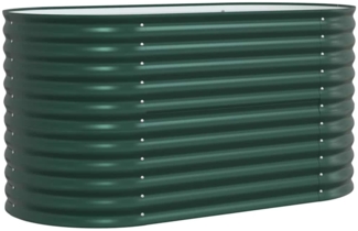 vidaXL Garten-Hochbeet Grün 160 x 80 x 81 cm Stahl 42008125