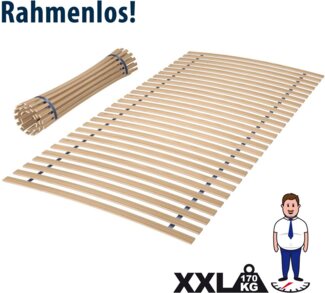 Rollrost Basic Comfort in 90x200 cm und weiteren Größen erhältlich, Jekatex, Kopfteil nicht verstellbar, Fußteil nicht verstellbar, Belastbar bis 170kg