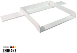 Puckdaddy Wickelaufsatz Levi 160x11x80 cm aus Holz in Weiß für IKEA Hemnes Kommoden