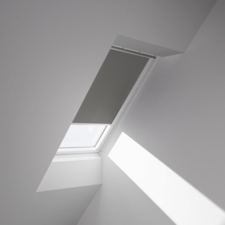 Verdunklungsrollo DKL CK06 0705SWL, VELUX, verdunkelnd, ohne Bohren, in Führungsschienen, VELUX »Pick & Click!«, weiße Führungsschienen & Griffleiste