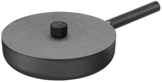 Skeppshult NOIR Servierpfanne Gusseisen 28 cm mit Deckel - Schwarz - 25 bis 28 cm