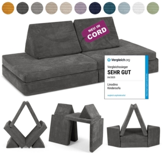 Linodino Kindersofa Spielsofa I aus Schaumstoff Bausteine I Spielcouch für Kinder, 3 Jahre Garantie