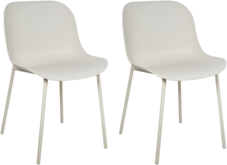 Esszimmerstuhl 2er Set BELOIT Hellbeige