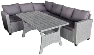 HTI-Living Garten-Essgruppe Outdoor Möbel Ecksofa mit Tisch, (Set, 2-tlg, 1 Ecksofa 1 Gartentisch), Outdoor Möbel Gartenmöbel Set