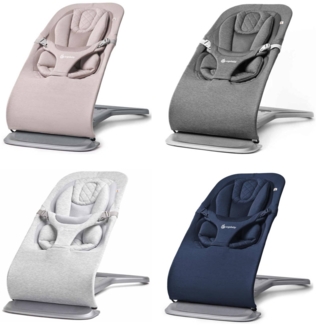 Ergobaby Evolve Bouncer Babywippe für Neugeborene Light Grey Mesh