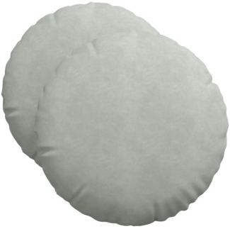 vidaXL Sitzkissen 2 Stück Hellgrau Ø 50 x 19 cm Samt 42014174