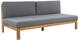 Vente-unique - Gartensofa 3-Sitzer - Teakholz - Holzfarben hell & Grau - SUMINI von MYLIA