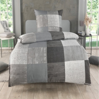 Malika Bettwäsche 155x220 + 80x80 cm atmungsaktiver Bettbezug, moderne Designs, Mikrofaser, 2 teilig, Für Allergiker geeignet, pflegeleicht, angenehm weicher Stoff