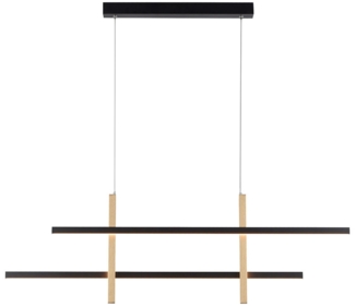 LED Hängeleuchte, Metall, gold, dimmbar, warmweiß, H 120 cm