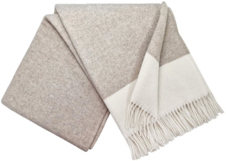 Wolldecke Merinowolldecke Plaid "FARO" Merinowolle-Kaschmir-Mix 140 x 200 cm, STTS