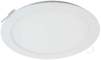 LED Deckenleuchte, Einbau Panel, Alu, weiß, rund, H 1,2 cm