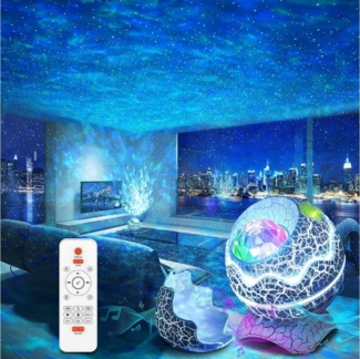 Fanttik LED-Sternenhimmel Sternenhimmel Projektor mit Musikplayer Nachtlicht Aurora Effekt, LED Nachtlicht Polarlicht mit Fernbedienung, Weisse Rauschen Timer und Sternen für Kinder Erwachsene Deko