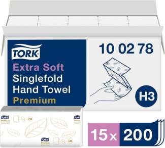 Tork Papierhandtücher extra weich H3 2x23cm Zickzackfalz 2-lagig weiß