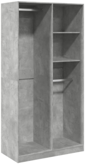 vidaXL Kleiderschrank Betongrau 100x50x200 cm Holzwerkstoff 3307768
