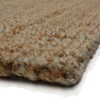 Jute-Teppich Urbano | Bouclé | Handgewebt | Naturfaser | Natur / 60x90 cm