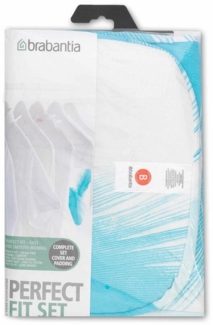 Brabantia Baumwollbezug mit 4mm Schaumstoff und Filz, Bügeltischbezug, Mixed Pack Colourful, 124x38 cm, 265006
