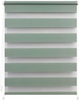 Lichtblick Doppelrollo Lund 80x150 cm (BxL) Salbei Verspannt; Klemm- und schraubbar; Lichtdurchlässig und blickdicht