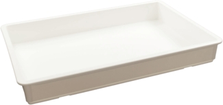 Teig- und Pizzaballenbehälter 60x40 x7,5 cm in Weiß aus Polypropylen Stapelba