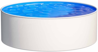 Azuro Deluxe Stahlwandpool Blau Weiß Ø 240 x 90 cm - inkl. Skimmer-Set