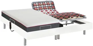 Vente-unique - ATRIDE Bett Holz, PlatteStoff Weiß - B 80 cm160 cm x H 18 cm35 cm x L 200 cm