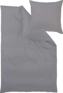 Uni-Mako-Satin - Curt Bauer Uni 135x200 + 80x80 cm-3616 mattsilber