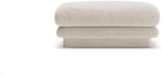 Micadoni Hocker Torino 1-Sitzer Samt Ecru