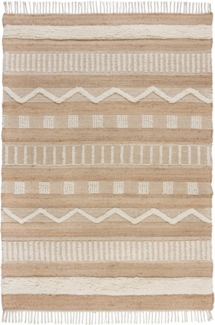 FLAIR RUGS Teppich Medina, rechteckig, Höhe: 12 mm, Boho-Look, aus Naturfasern wie Wolle & Jute