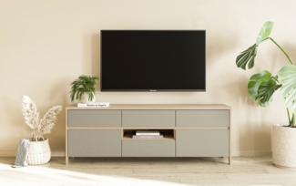 Home affaire TV-Schrank Stranda, moderner TV-Unterschrank, Kommode im Scandi-Style, Lowboard Rahmenoptik, ausreichend Stauraum, vielseitig einsetzbar, 164 cm breit