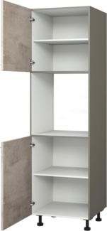 KOCHSTATION Backofenumbauschrank KS-Trea SB-195-3 mit zwei Türen und zwei Einlegeböden, Höhe 195 cm
