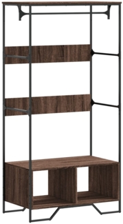 vidaXL Kleiderständer Braun Eichen-Optik 90x50x180 cm Holzwerkstoff 848673