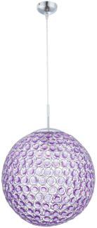 LED Hängelampe mit Lampenschirm aus lilanen Acrylkristallen