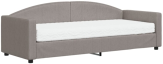 vidaXL Tagesbett mit Matratze Taupe 80x200 cm Stoff 3197168