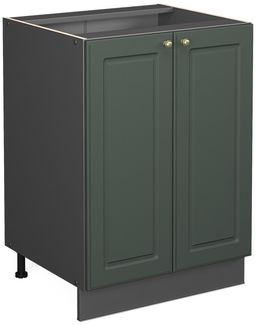 Küchenunterschrank Fame-Line Grün-Gold Landhaus 60 cm ohne Arbeitsplatte Vicco